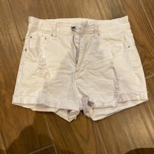 medium white shein shorts